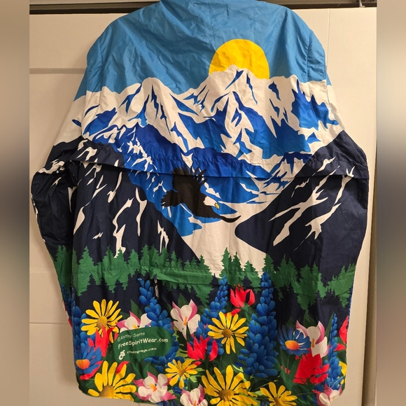 Free Spirit Wear Awesome Wind Jacket/Vest Kathy Sarns Artwork Biking - Picture 4 of 7